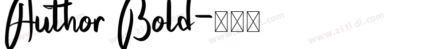 Author Bold字体转换 Author Bold字体转换
